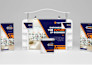 design catchy trade show booth, backdrop, exhibition display